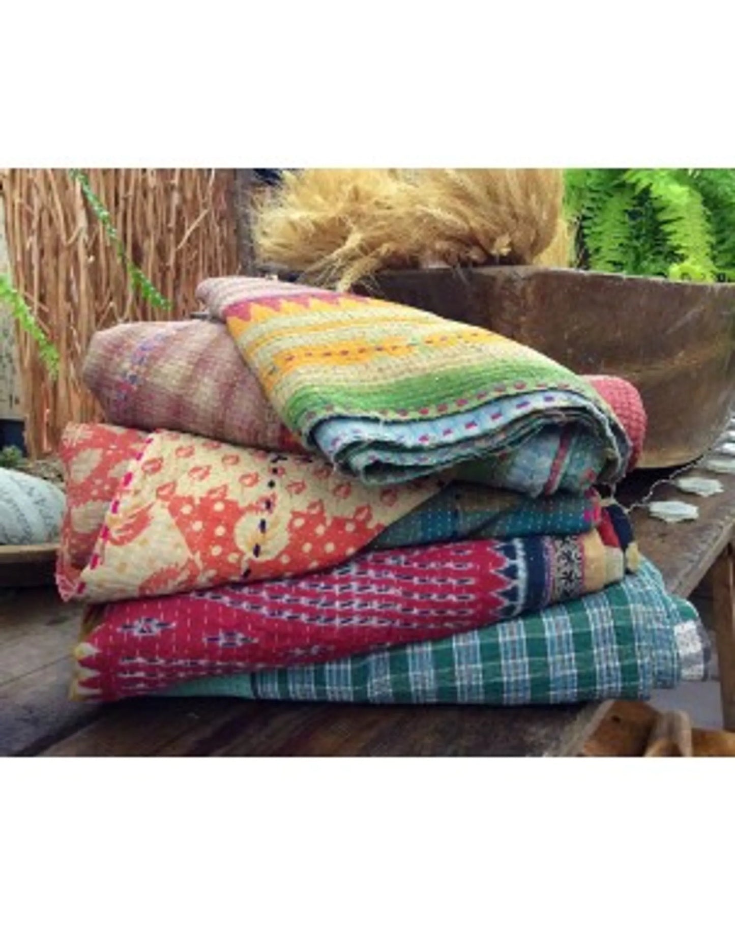 One Of A Kind 12 PK or 6 PK Vintage Kantha Blanket