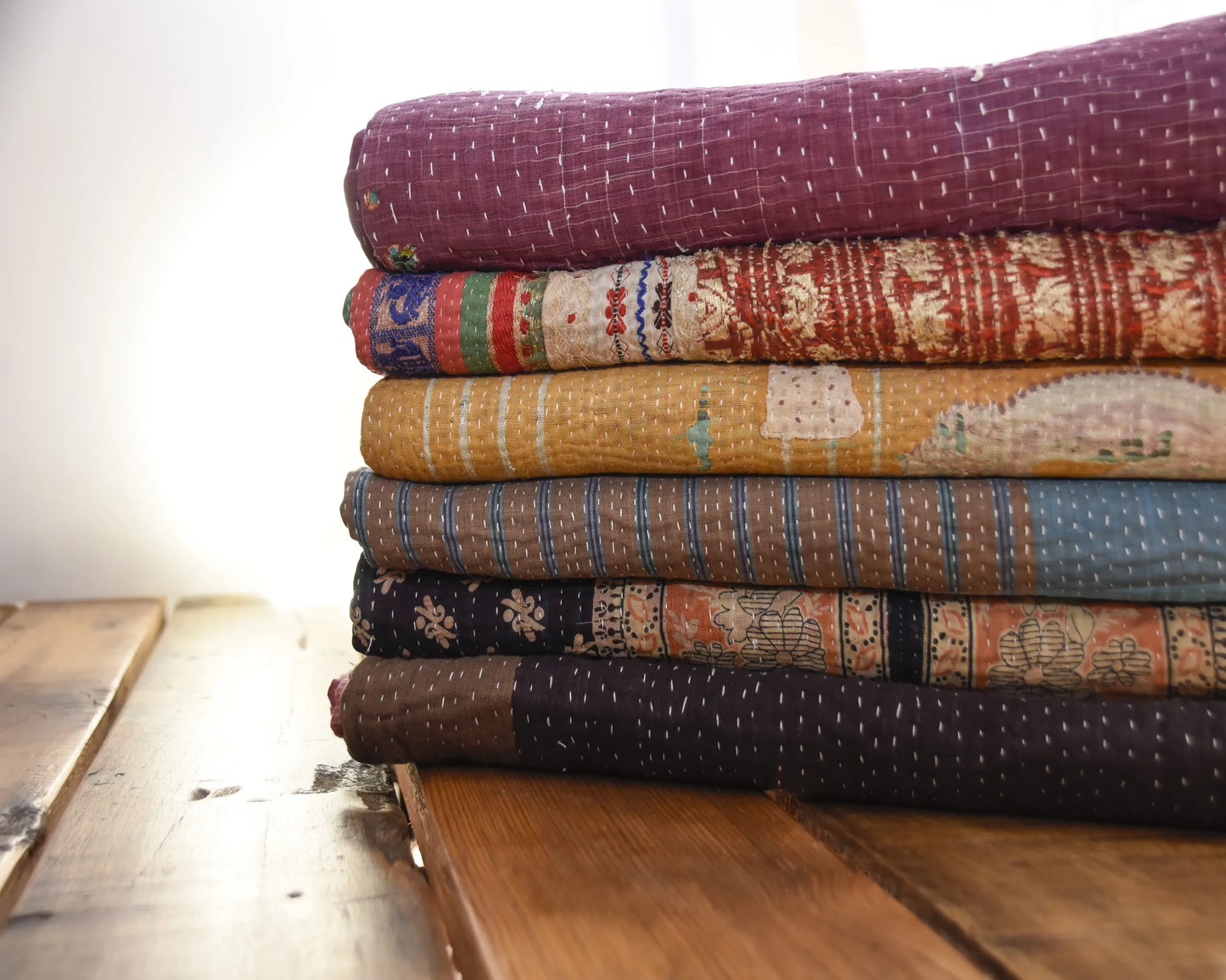 One Of A Kind 12 PK or 6 PK Vintage Kantha Blanket