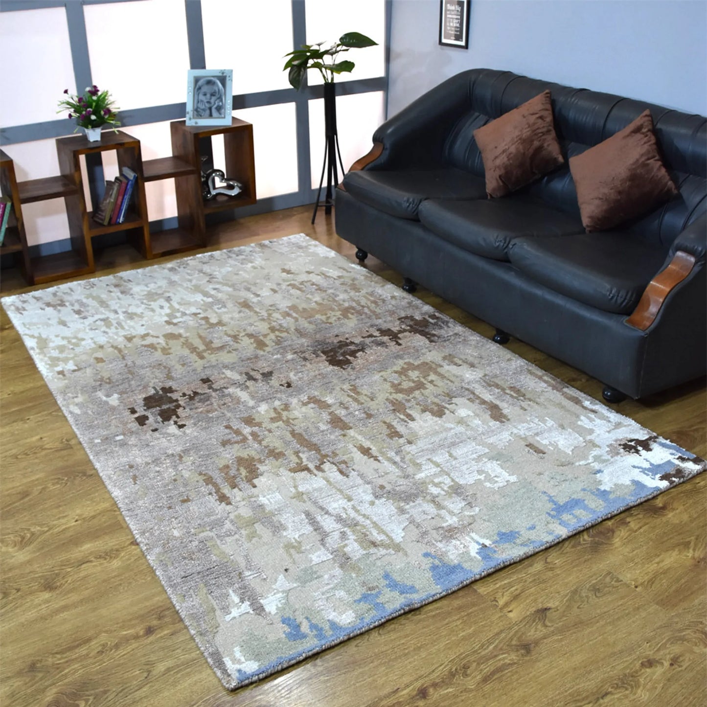 Rugsotic Carpets Hand Knotted Bamboo Silk & Wool Area Rug