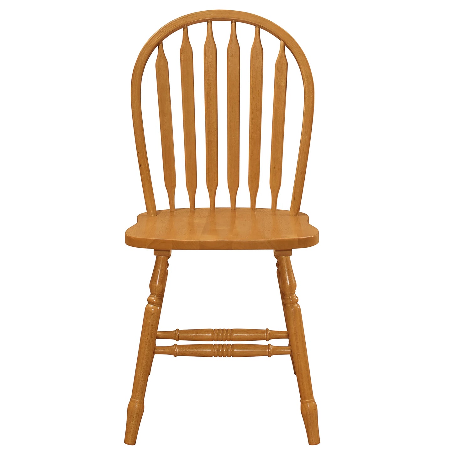 Sunset Trading Oak Selections Windsor Arrowback Dining Chair | Light Oak Finish Solid Wood | Set of 4 Sidechairs