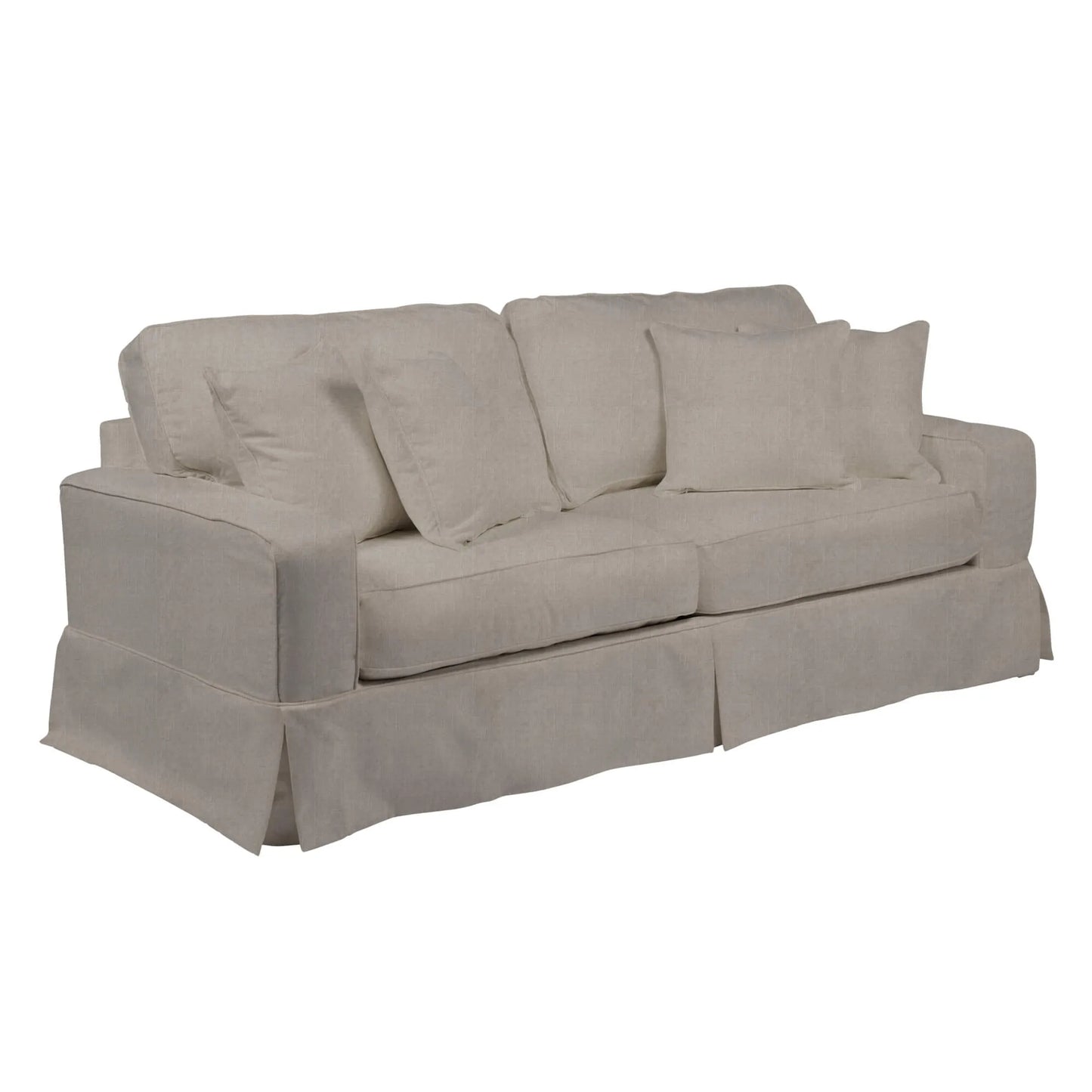 Sunset Trading Americana Replacement Slipcover Only for Box Cushion Track Arm Sofa | Light Gray