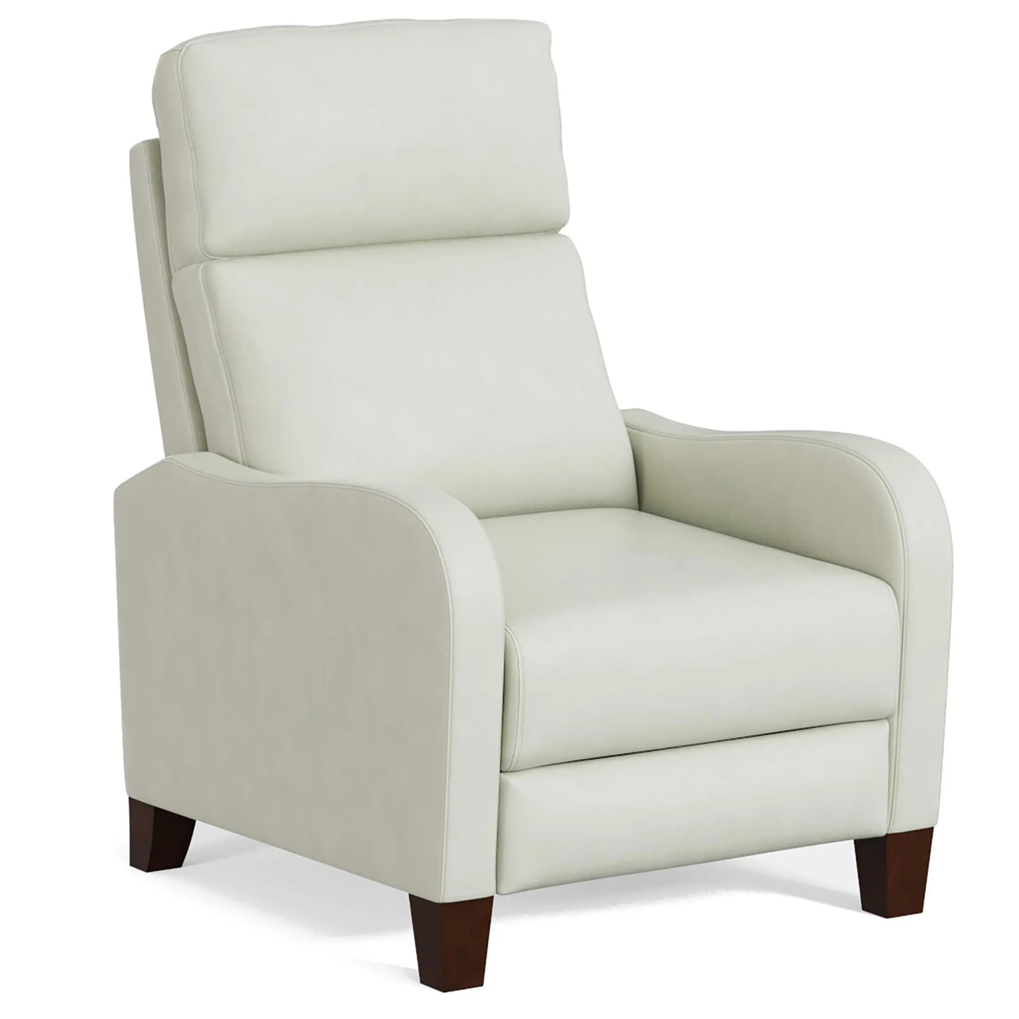 Sunset Trading Dana Pushback Leather Recliner | Pearl White