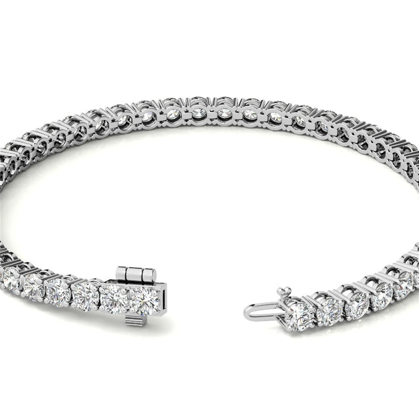 6.5 CTW Lab Grown Diamond Tennis Bracelet in 14kt White/Yellow Gold (G/VS) AGI Certified