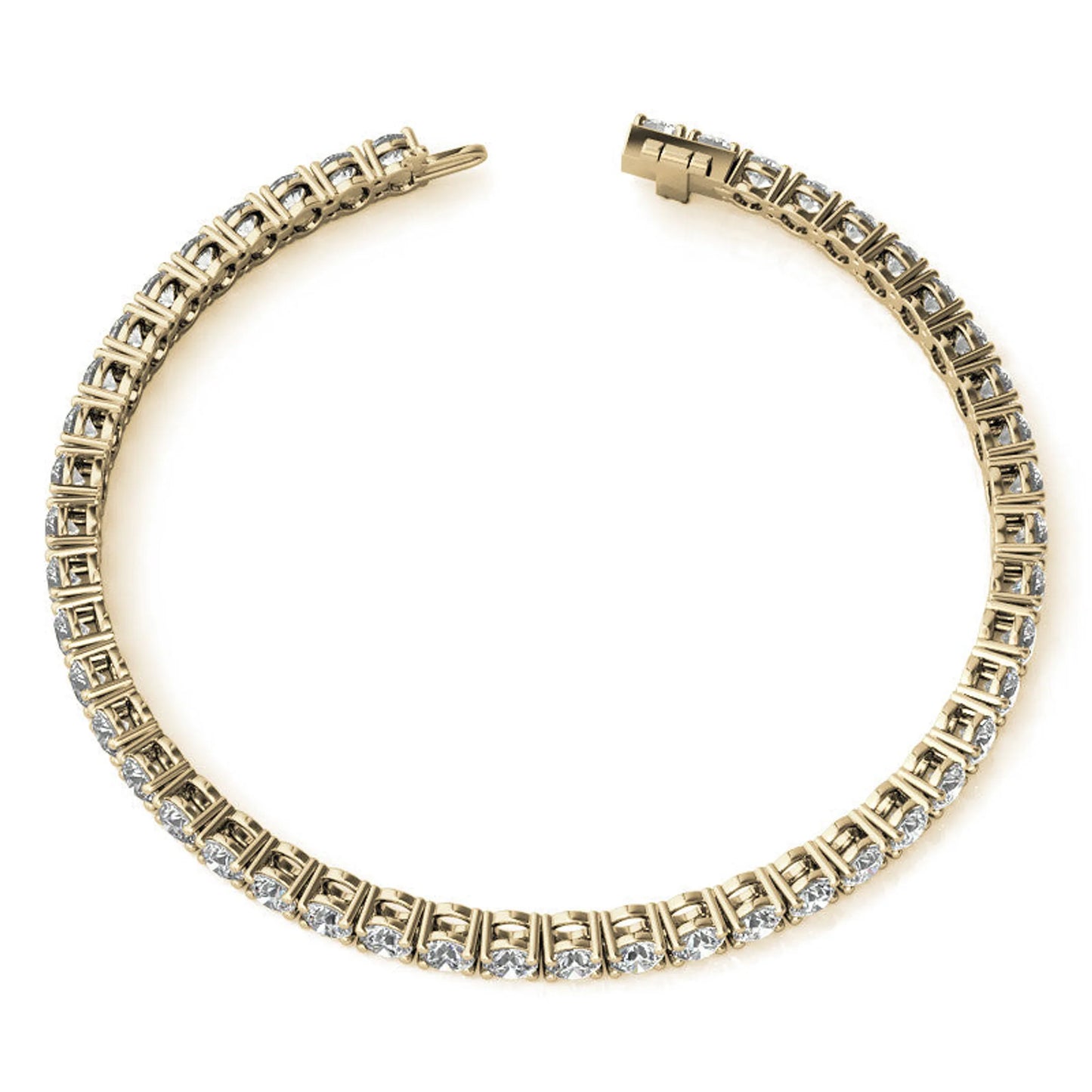 6.5 CTW Lab Grown Diamond Tennis Bracelet in 14kt White/Yellow Gold (G/VS) AGI Certified