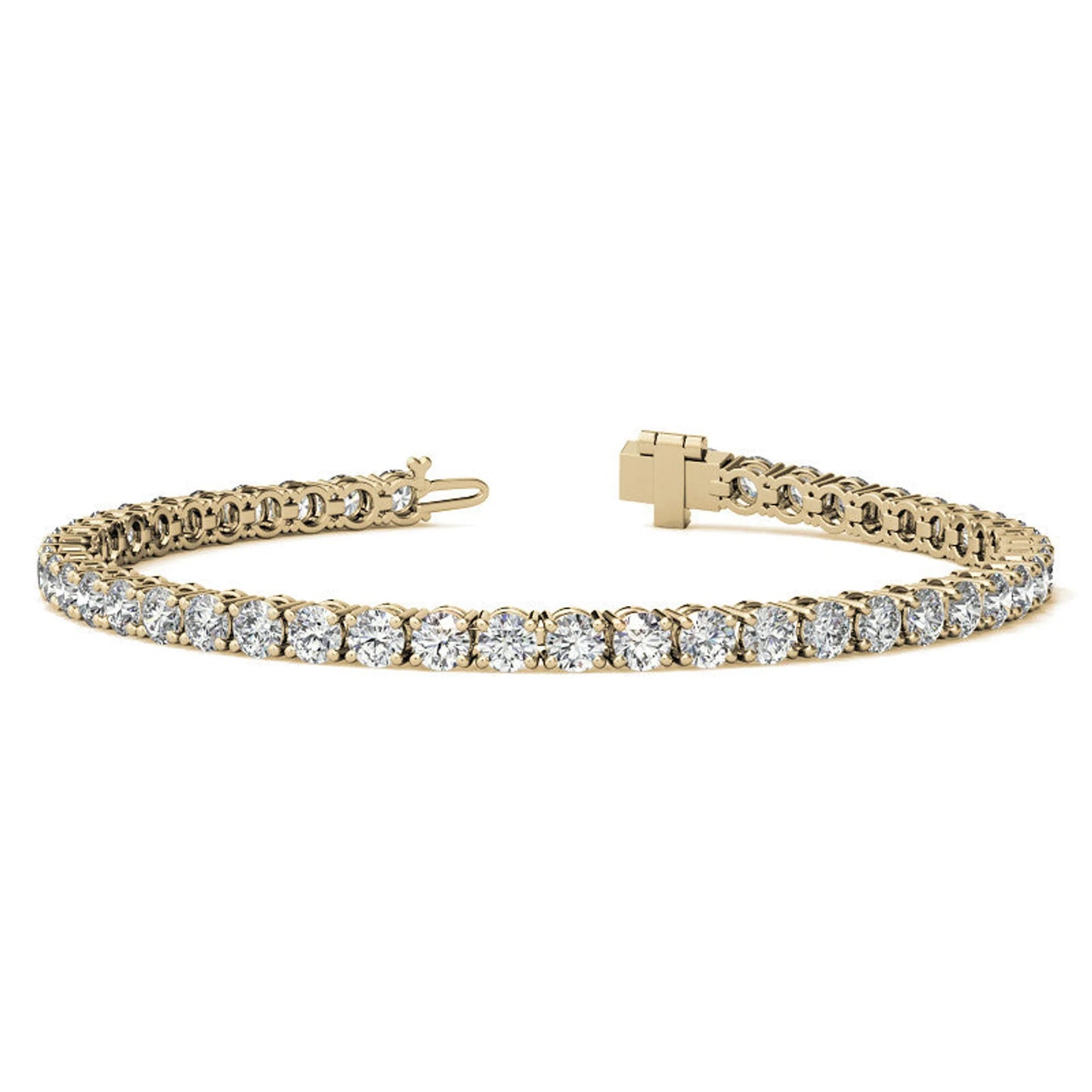 6.5 CTW Lab Grown Diamond Tennis Bracelet in 14kt White/Yellow Gold (G/VS) AGI Certified