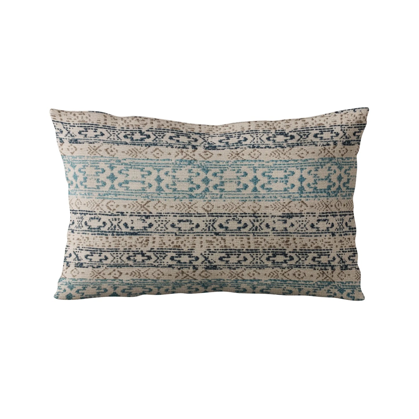 Plutus Blue Mayan Stripe Luxury Throw Pillow